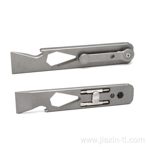 Titanium Opener EDC Pry Bar With Pocket Clip